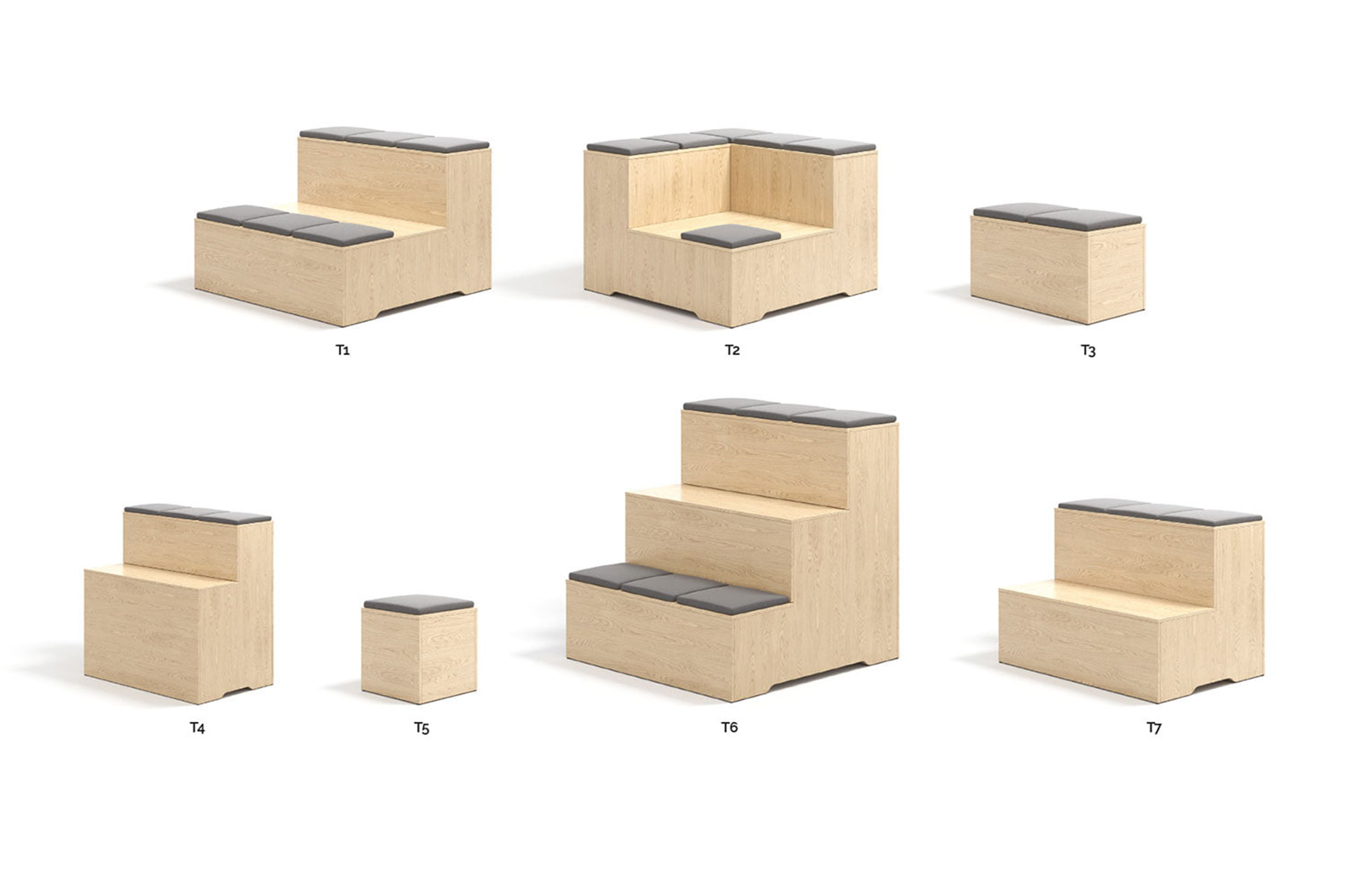 tiered modular stepped auditorium seating from MAiiKO